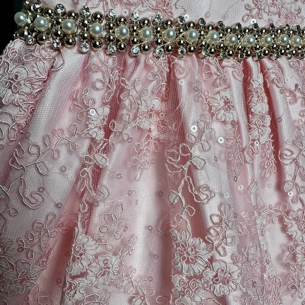 AMERICAN PRINCESS PINK DRESS GIRL’S SIZE 7 FORMAL WEDDING